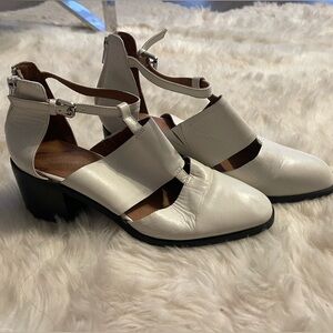 Jeffrey Campbell Melina Cutout Boot White Leather